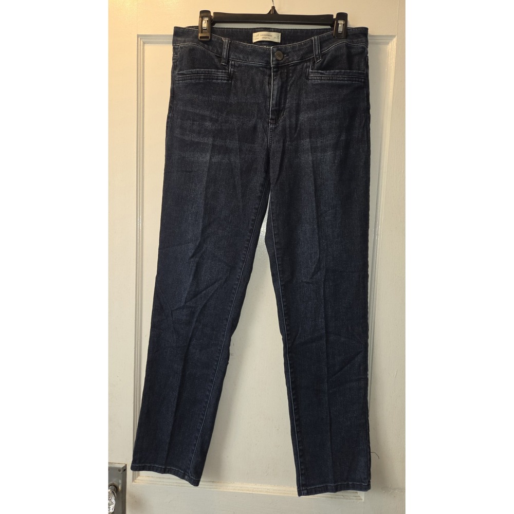 J. Jill Straight Fit Slim Boyfriend Jeans Dark Rise Blue Stretch Denim. 6